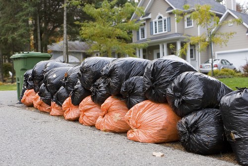 Local council workers managing waste disposal